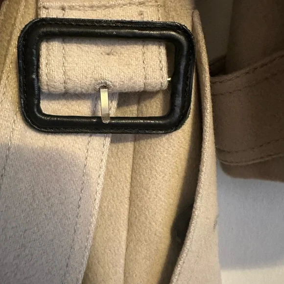 Burberry London Women’s Wool Cashmere Long Belted Coat Beige Camel size 12-14 - Picture 10 of 16
